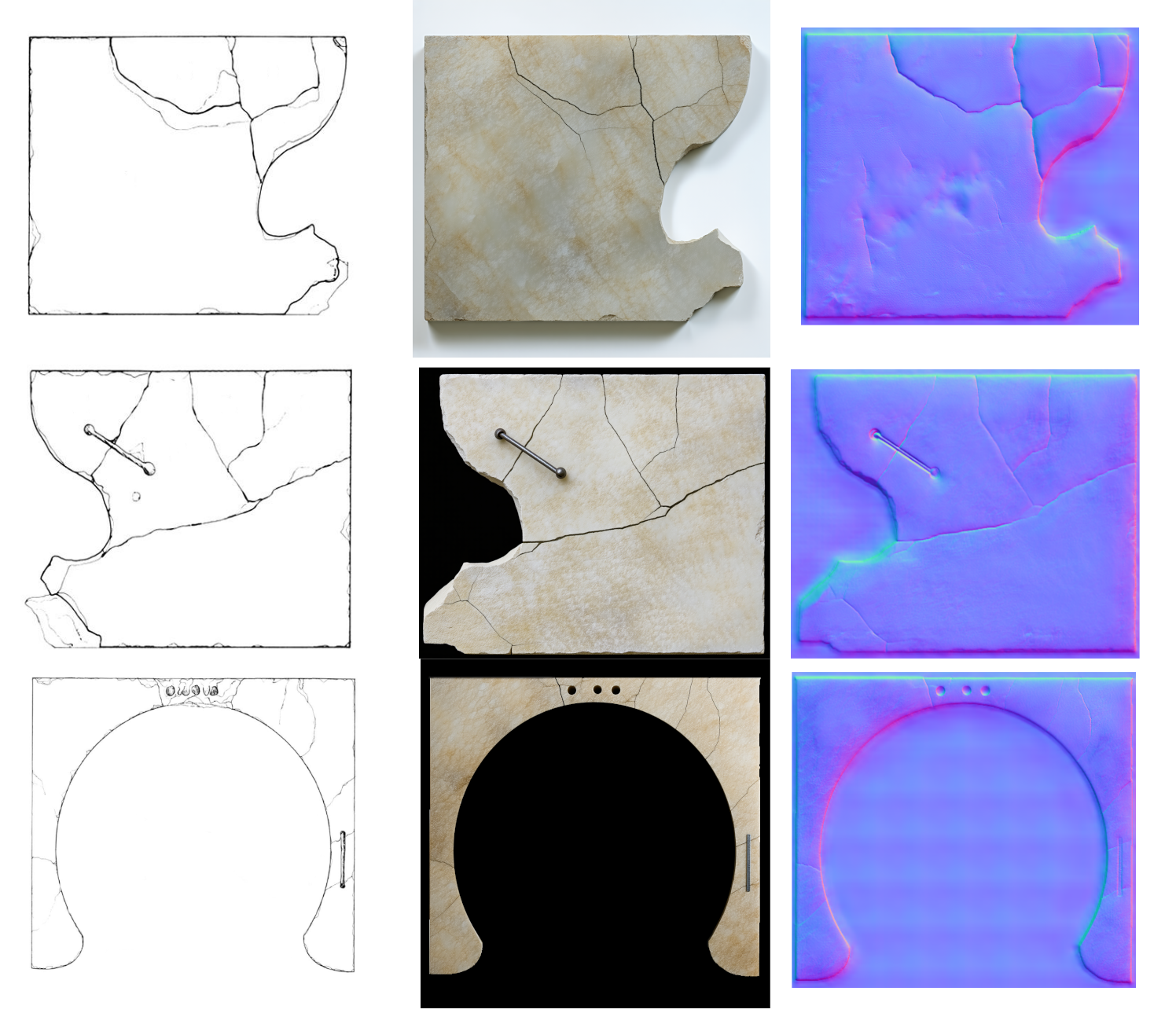 process of generating detailed normal maps of the sundial